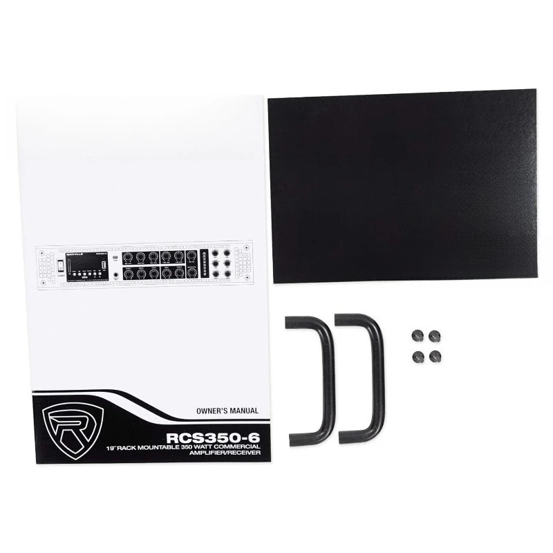 RCS350-6 مضخم تجاري بقدرة 350 وات 6 منطقة 70 فولت، بلوتوث، USB، بصري، حامل على الرف، للمطاعم والمكاتب