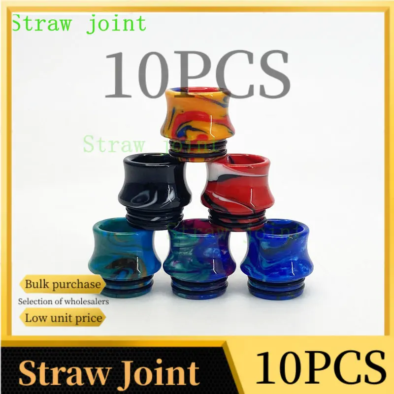 10PCS 810 Random Colors Resin Straw Joint