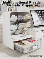 Large Capacity Desktop Stationery Storage Box MultiLayer Pen Holder Desk Organizer Desktop Organizer with Drawers Pen Holder