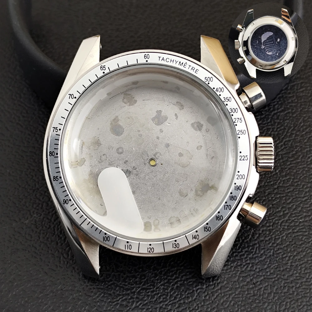NONE 39,7 mm Uhren, Metallgehäuse, passend für VK63-Uhrwerk, Uhrenzubehör, Uhrenteile, passend für Uhrenbox mit 20-mm-Armband 8