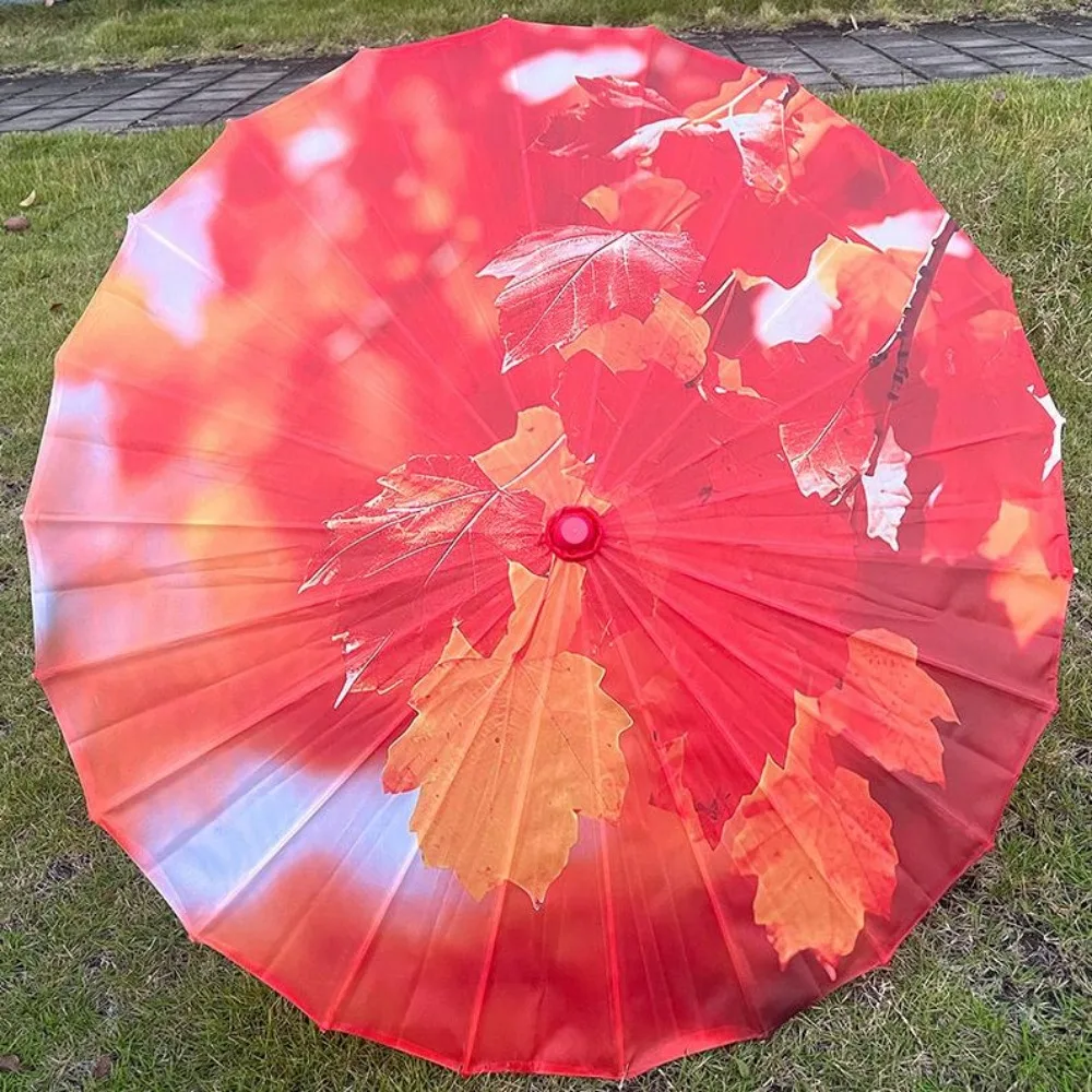 Paraguas de 56cm, abanico, tela de seda de estilo antiguo chino, Cosplay Hanfu, paraguas de papel al óleo, paraguas clásico de estilo japonés en 10 colores