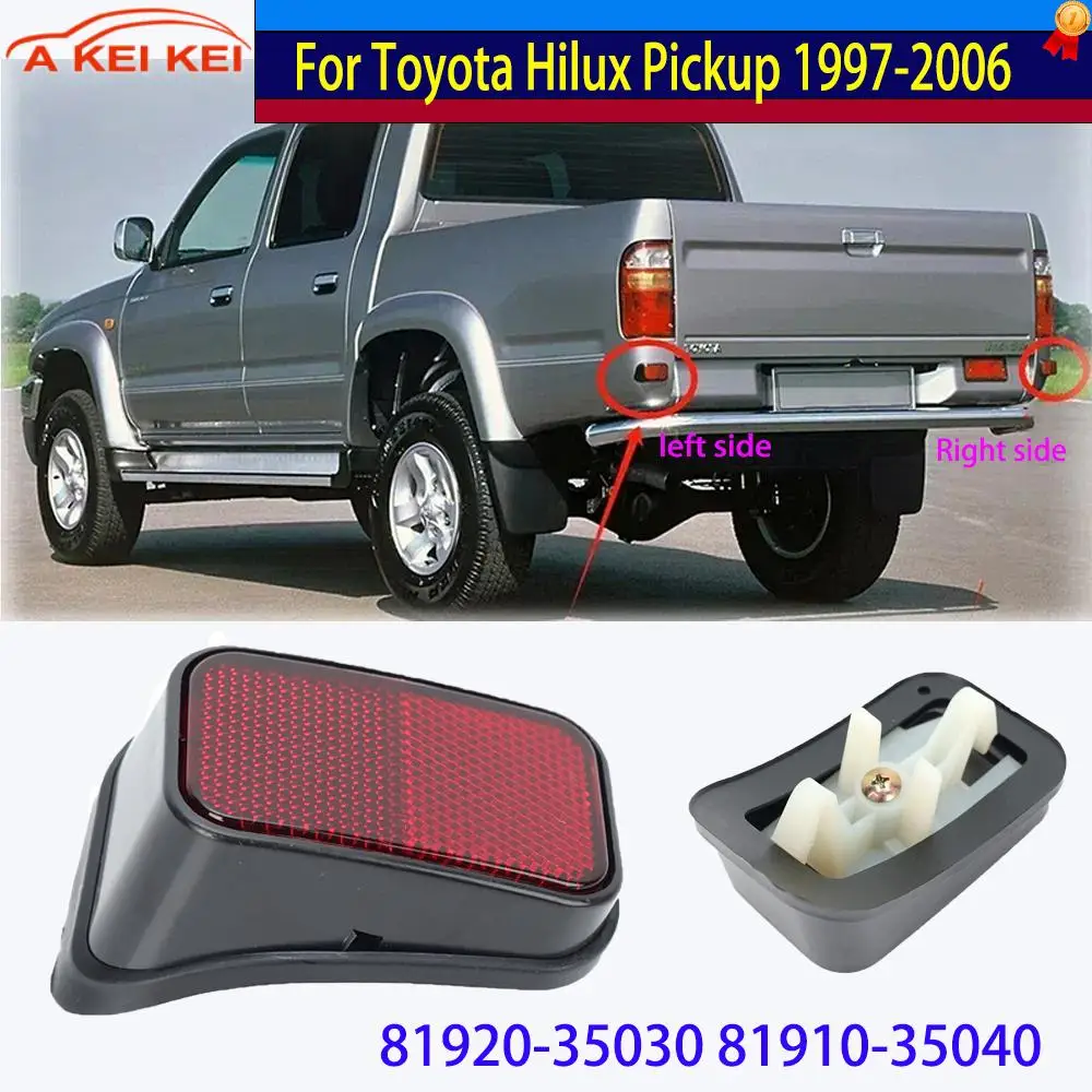 81920-35030 Rear Tail Reflex Reflector Lamp Kit For Toyota Hilux Pickup 1997-2006 KZN165 Rear Bumper Tail LIghts No Bulbs