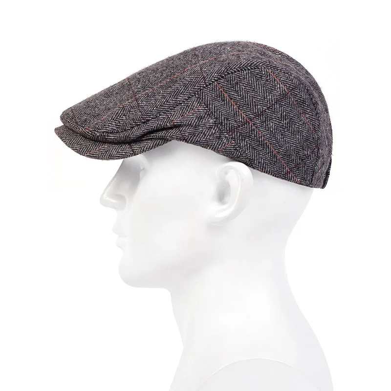 Fashion Plaid Stripe Newsboy Cap for Men Women Autumn winter Flat Ivy Vintage Hat Irish Outdoor Beret painter Hat