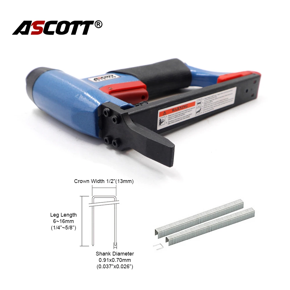 เครื่องเย็บลมอัตโนมัติอุตสาหกรรม ขนาด 21 เกจ รุ่น 6-16 มม. สำหรับตะปูรูปตัวยู ใช้สำหรับงาน DIY เย็บไม้ เบาะ