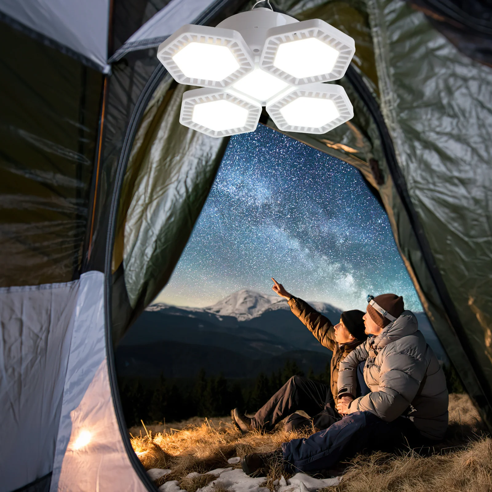 ポータブルキャンプランプ-ソーラー充電式-5モード-強力な明るさ-ストロボ-sos-ナイトマーケットライト-キャンプライト