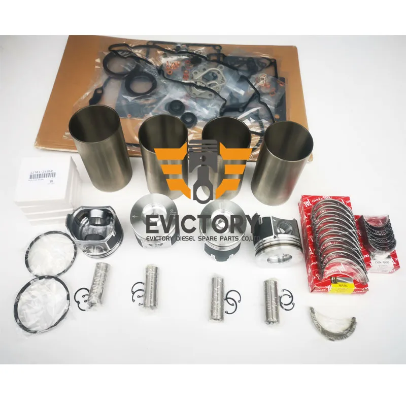 For kubota V2607 V2607T V2607-DI-T OVERHAUL REBUILD KIT piston ring gasket bearing valve water oil pump