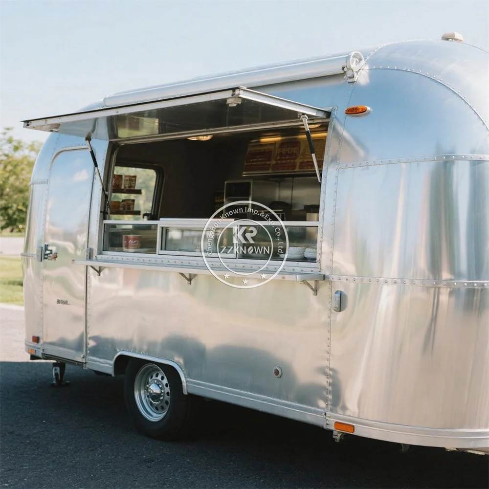 

Mobile Catering Trailer Fully Equipped Street Fast Food Trailer Pizza Coffee Ice Cream Cart Concession Fast Food Truck For Sale