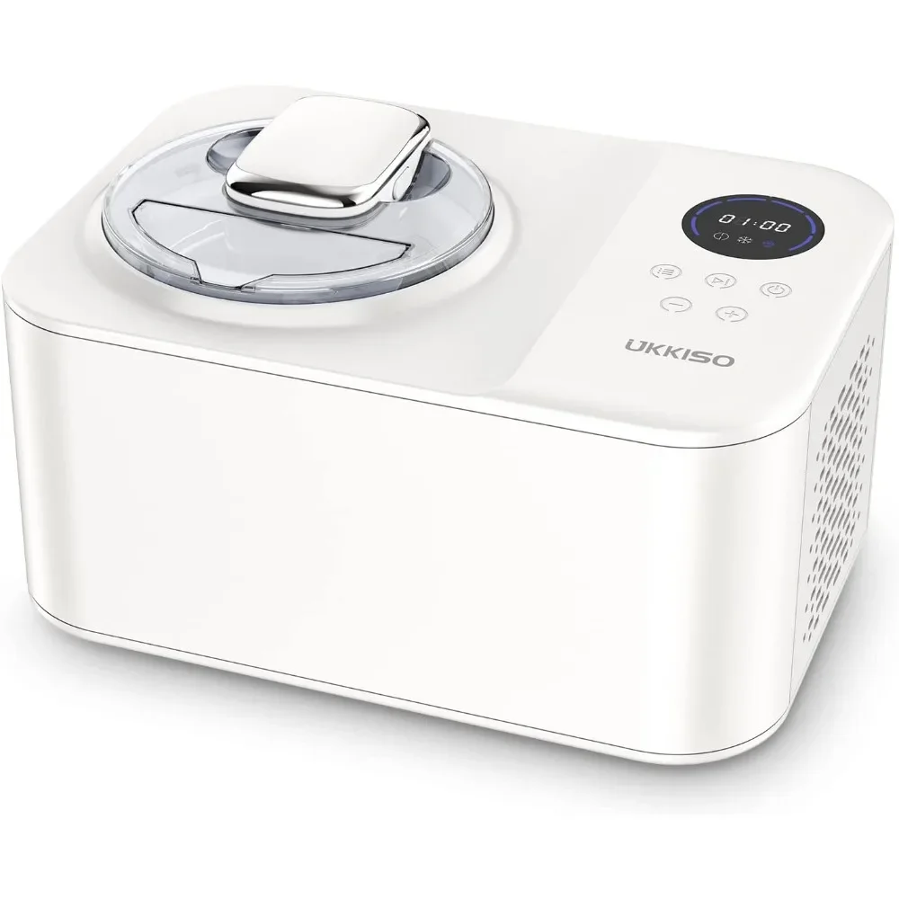 

%a 1.2 Quart Automatic Electronic Gelato Maker with LCD Display, Built-In Compressor, Portable, Ice Cream Machine for Home, Dor