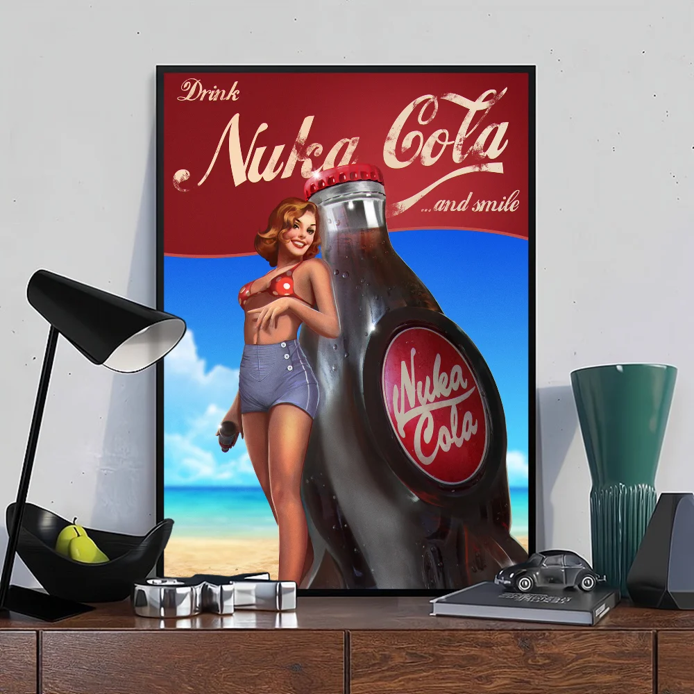 Nuka Cola Drink Whitepaper Poster HD Quality Poster Wall Art Painting Study Room Wall Decor