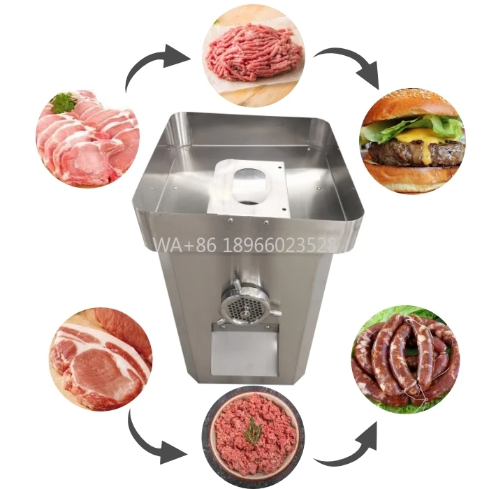 

Мясорубка на продажу Инструмент для измельчения мяса, настраиваемая смена пресс-форм Популярная мясорубка из нержавеющей стали Коммерческий