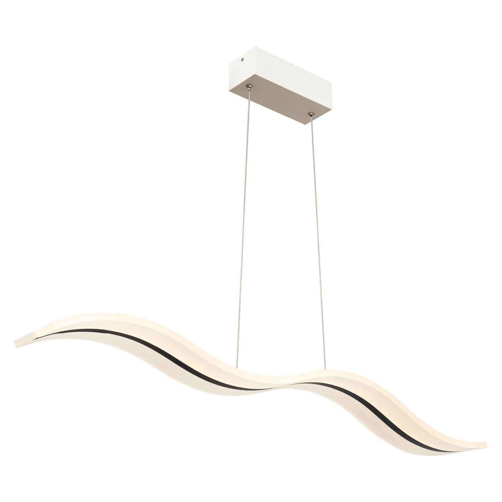 LED Stepless Dimmable Luz Pingente, Longo Lustre