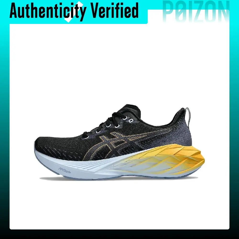 ASICS Novablast 4 Mesh Low top Running Shoes Men's Black Yellow Blue 1011B693-001