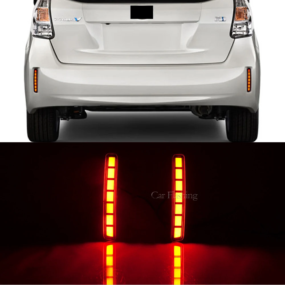 Car LED Rear bumper reflector light turn signal brake light For Toyota Spade Esquire NOAH/VOXY 80 Prius 40 Scion tC