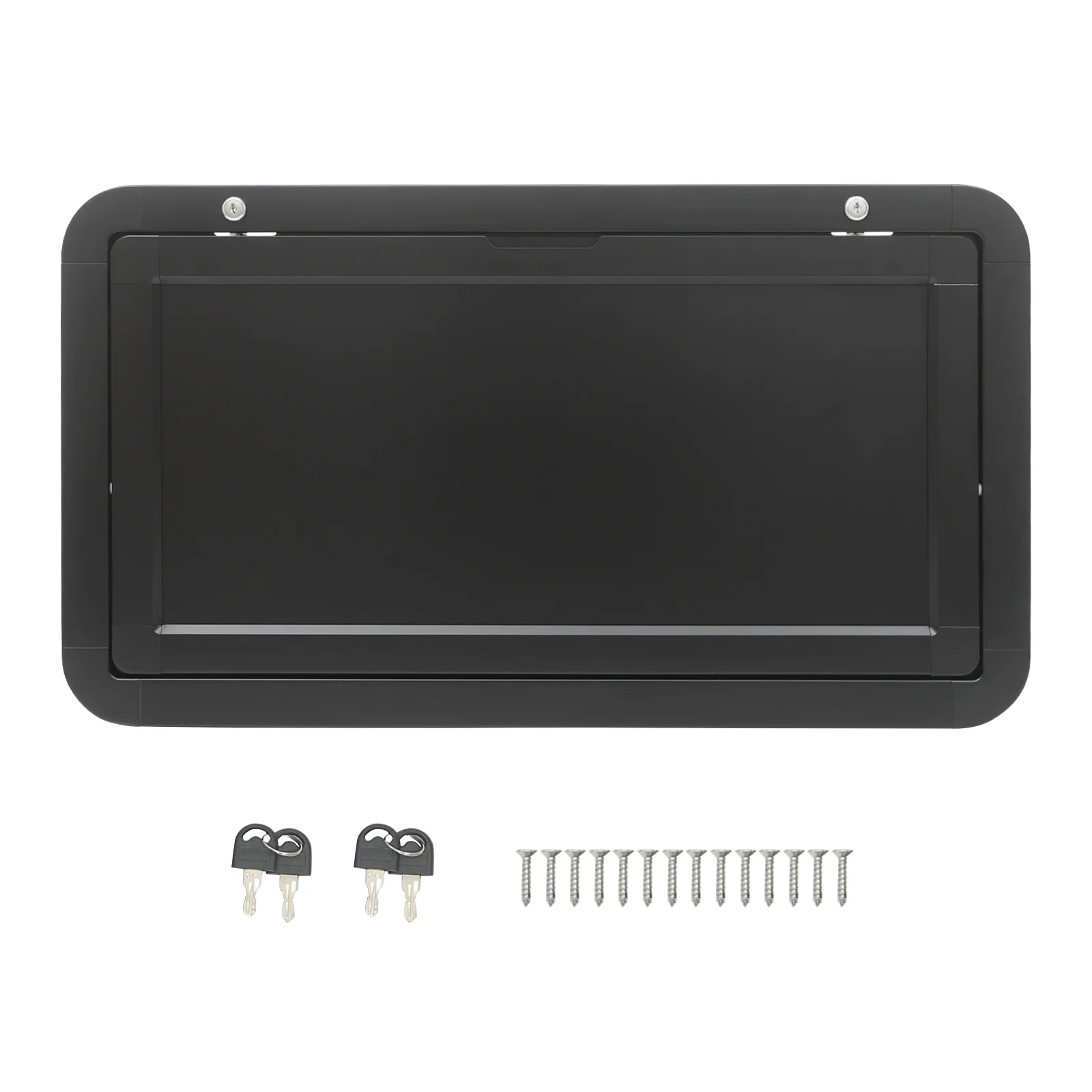 طاولة طعام خارجية قابلة للطي مثبتة على مقطورة من RV مع مزالج قفل سعة تحميل 55 رطلاً ومقطورة 27.95 × 14.17 بوصة #4