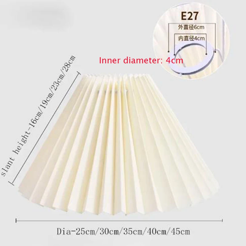 Japanese Style Pleated Lampshade Pleats Cover DIY Table Lamp Desk Lamp Standing Lights Covers Suitable for E27 Lamp Holder Deco