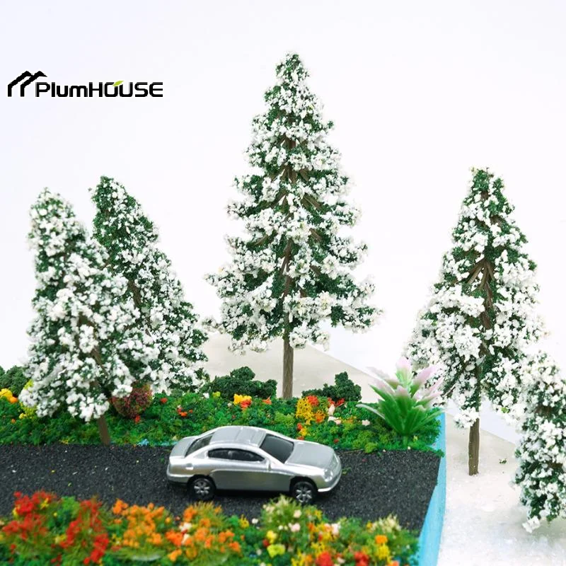 5 Sizes Of Mini Snow Pine Model Scenery Christmas Tree Winter Ornaments Crafts Home Xmas Decoration