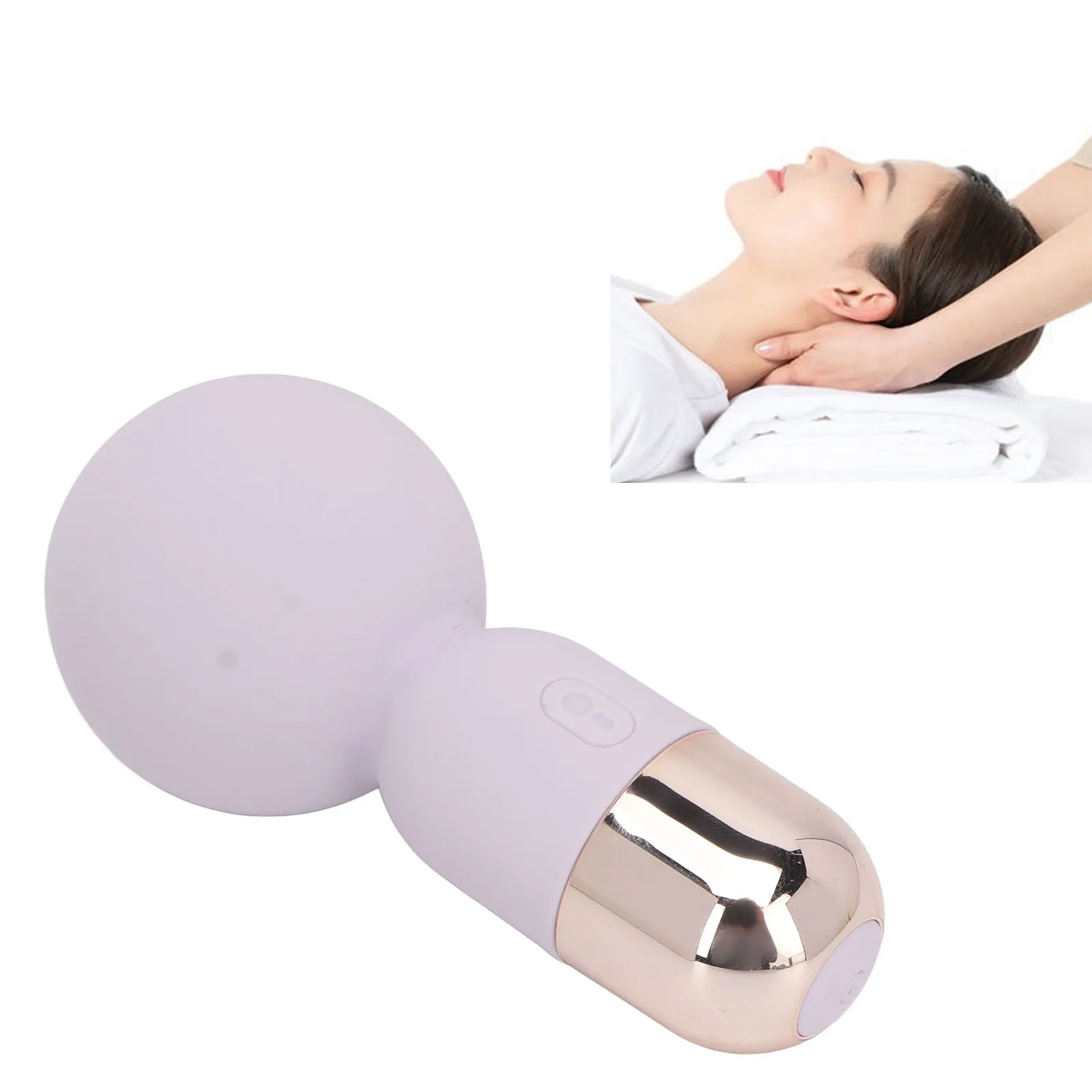 1pcs Vibration Handheld Massager Wand Relax Muscles Cordless Silicone Portable Handheld Massager Wand Electric 9 Levels Office