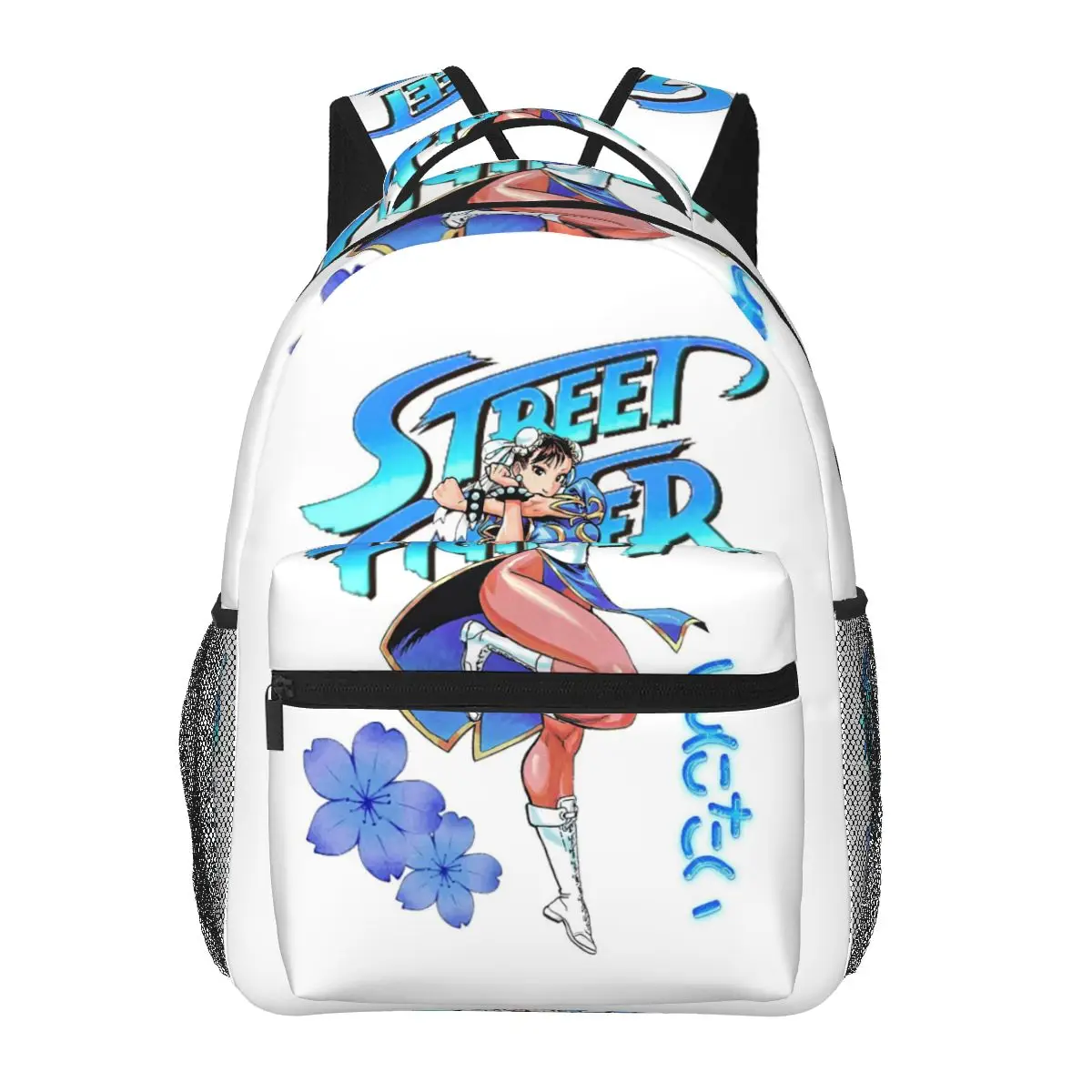 Street Fighter Chun-Li Style Backpacks Boys Girls Bookbag Children School Bags Cartoon Rucksack Shoulder Bag Large Capacity