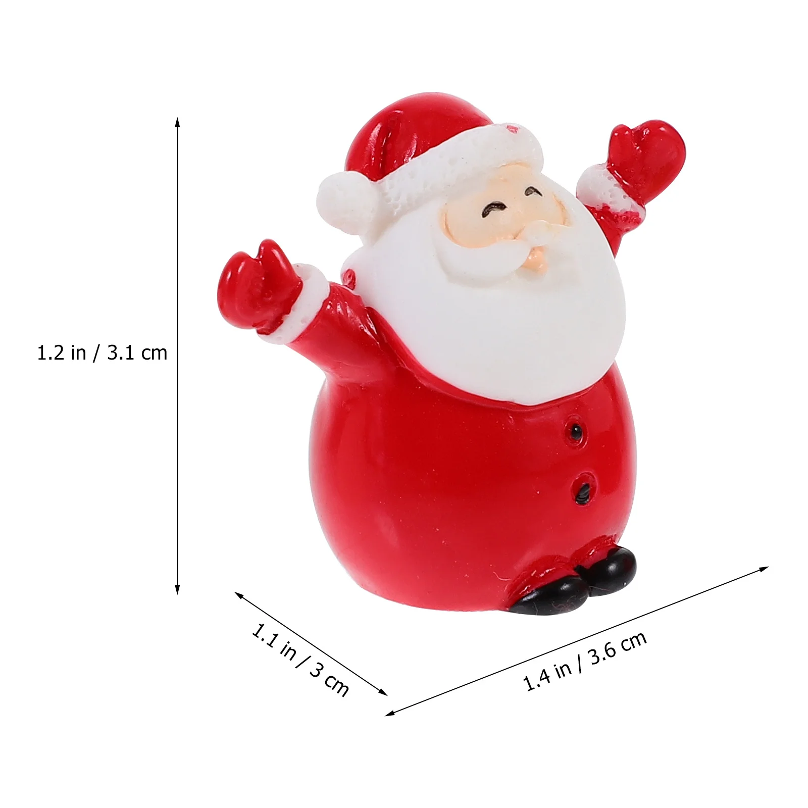 

1 Set Of Christmas Miniature Figurines Resin Santa Snowman Deer Carriage For Diy Mini Garden Craft Xmas Ornament Home Decor