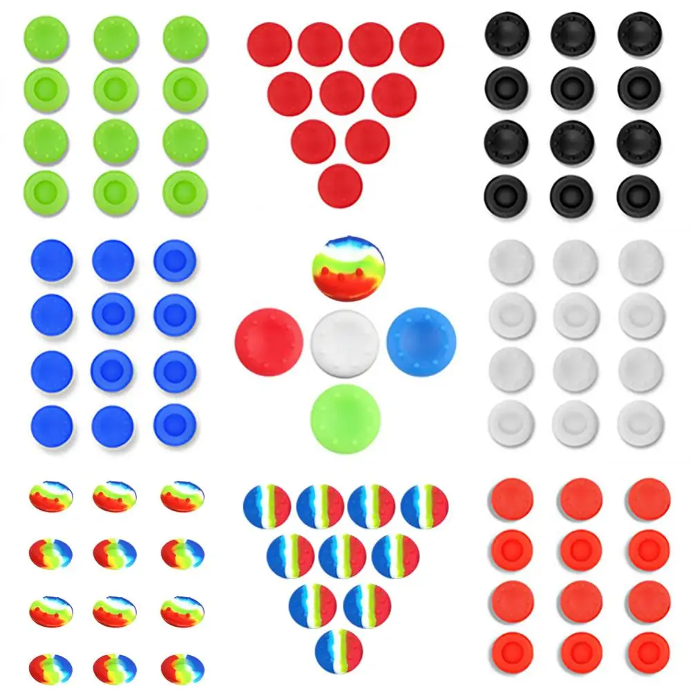 10Pcs 미끄럼 방지 실리콘 아날로그 조이스틱 엄지 스틱 그립 캡 아날로그 컨트롤러 그립 게임 조이스틱 썸 스틱 커버