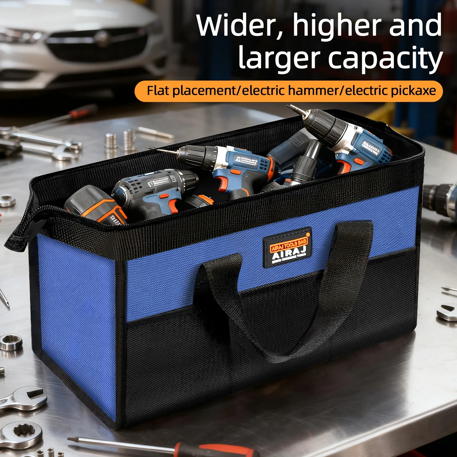 AIRAJ Tool Bag Portable Tough Build Tool Pouch ,nail Bag Carpenter,Tool Pocket Tool Bag Organizerbox，Car Wash Supplies Bag