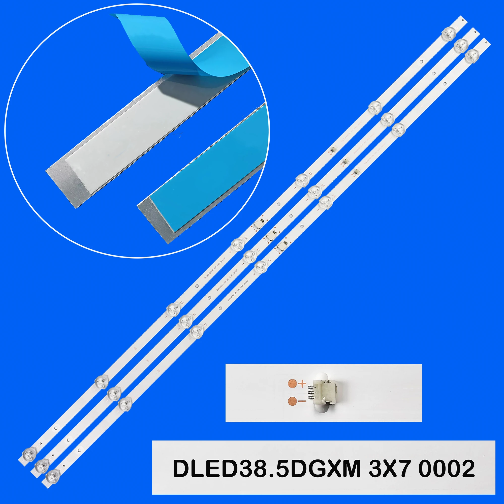 

1/5/10 Kit LED Backlight Strio DLED38.5DGXM 3X7 0002 For SC-39HS950N TE4019BP CTV39FHDSM LC390TA1A CTV39FHD ZN-385K07C-3 385VD7