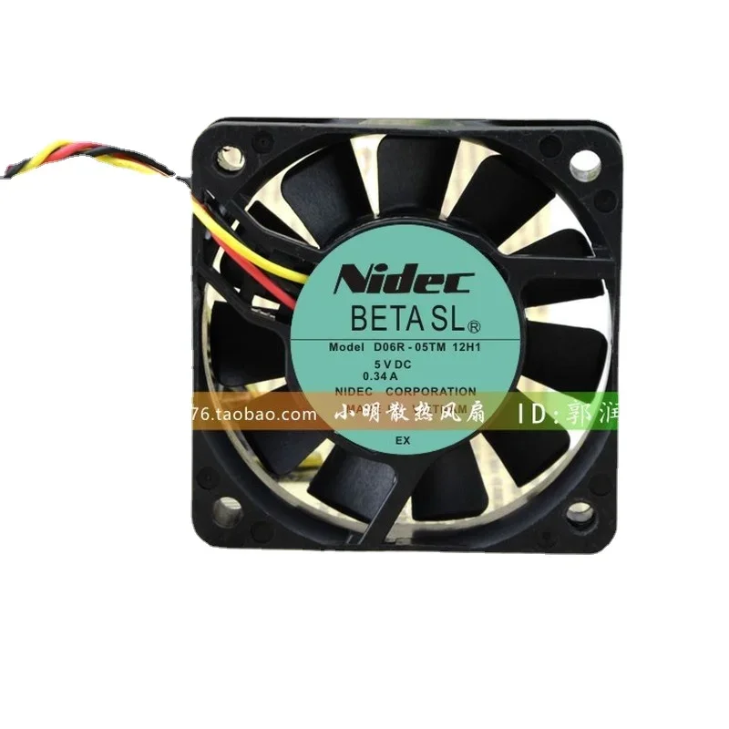 

New Cooling Fan For NIDEC 6015 5V 0.34A D06R-05TM 12H1 Hydraulic Cooling Fan