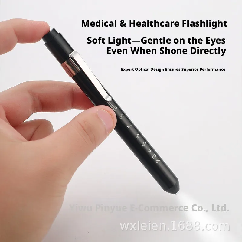 Multi Functional Scale Pen Light LED Pen Flashlight Nurse Pen Light Pupil Oral Examination White Light Medical Lighting