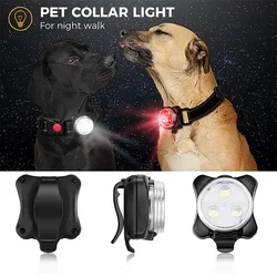 LED collare per cani luce per passeggiate notturne luci per cani impermeabili Clip per animali domestici ricaricabile su luce collare per animali domestici 4 modalità di illuminazione