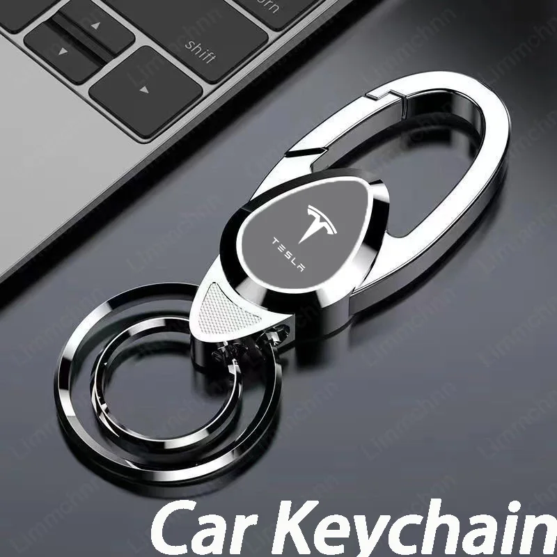 

3D Metal Car Styling Keychain For Tesla Model 3 Model S Model X Model Y Roadster SpaceX Car Logo Key Chain Key Rings Accessorie
