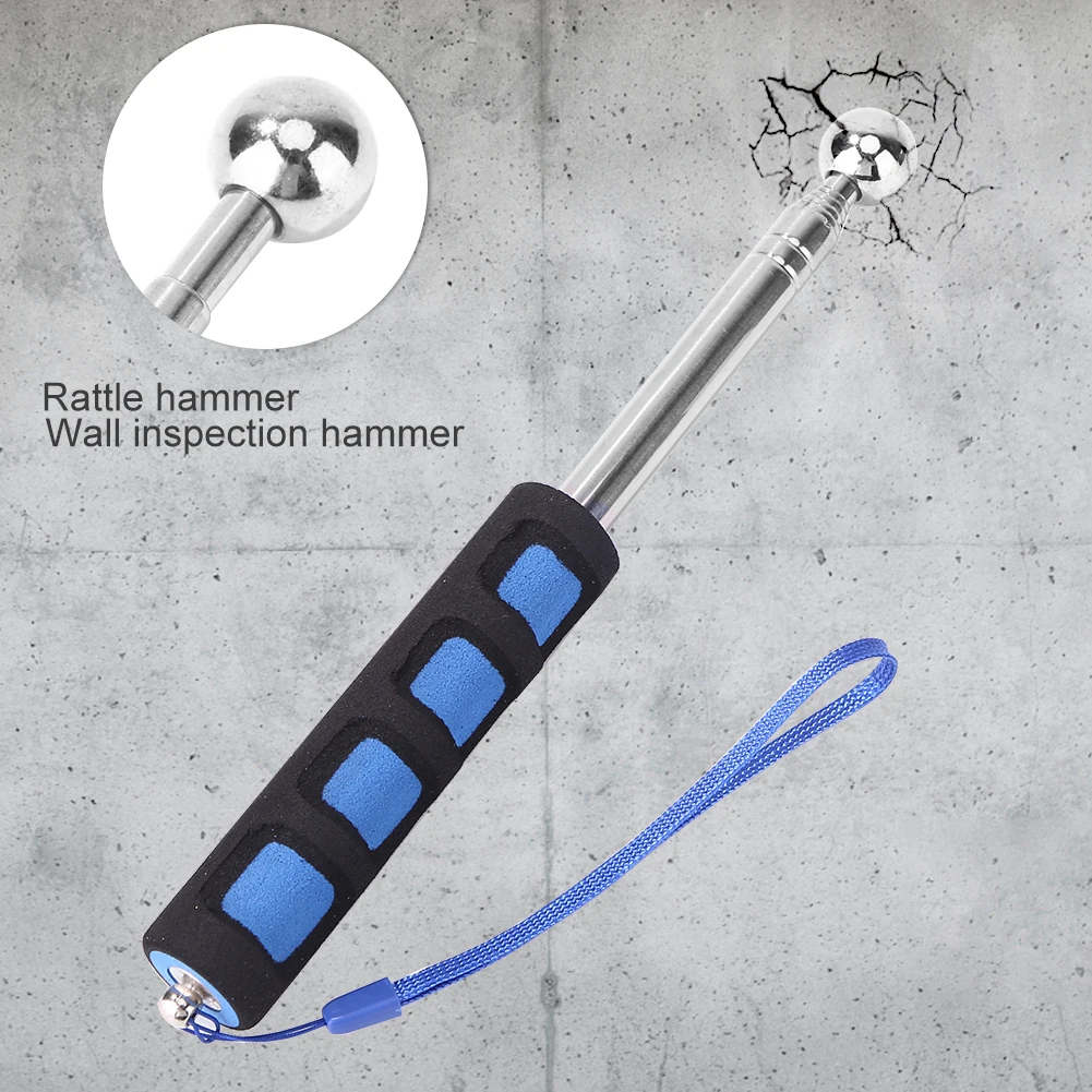 Telescopic Wall Check Hammer Walls Floors Ceilings Tiles test Telescopic Thickening Checker Hammer Inspection Tool