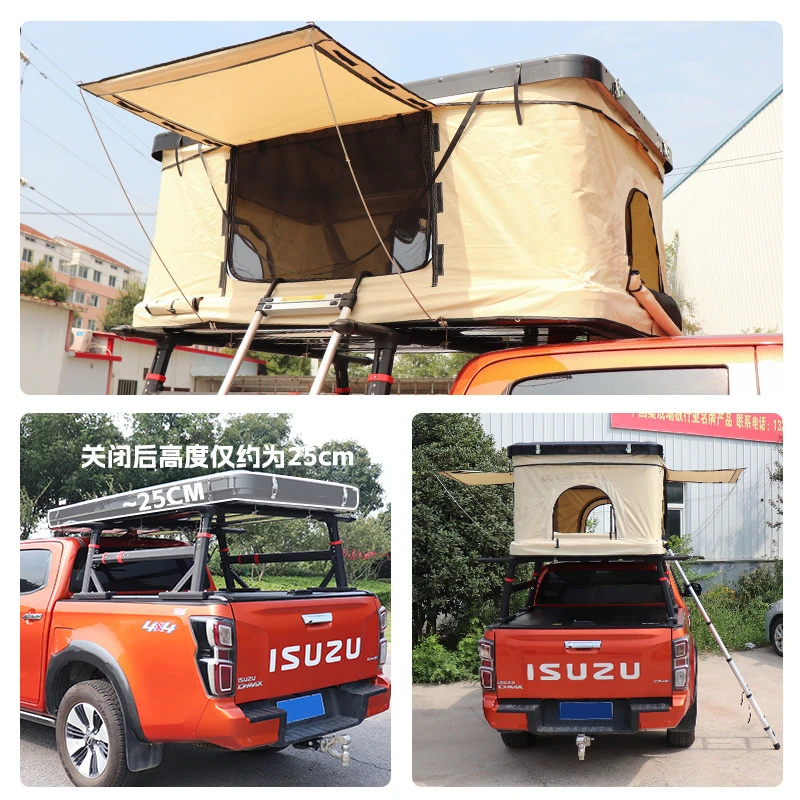 Suitable for Ranger Dmax L200 Chase Great Wall Cannon Pickup Truck Modified Outdoor Camping Helicopter Top Tent