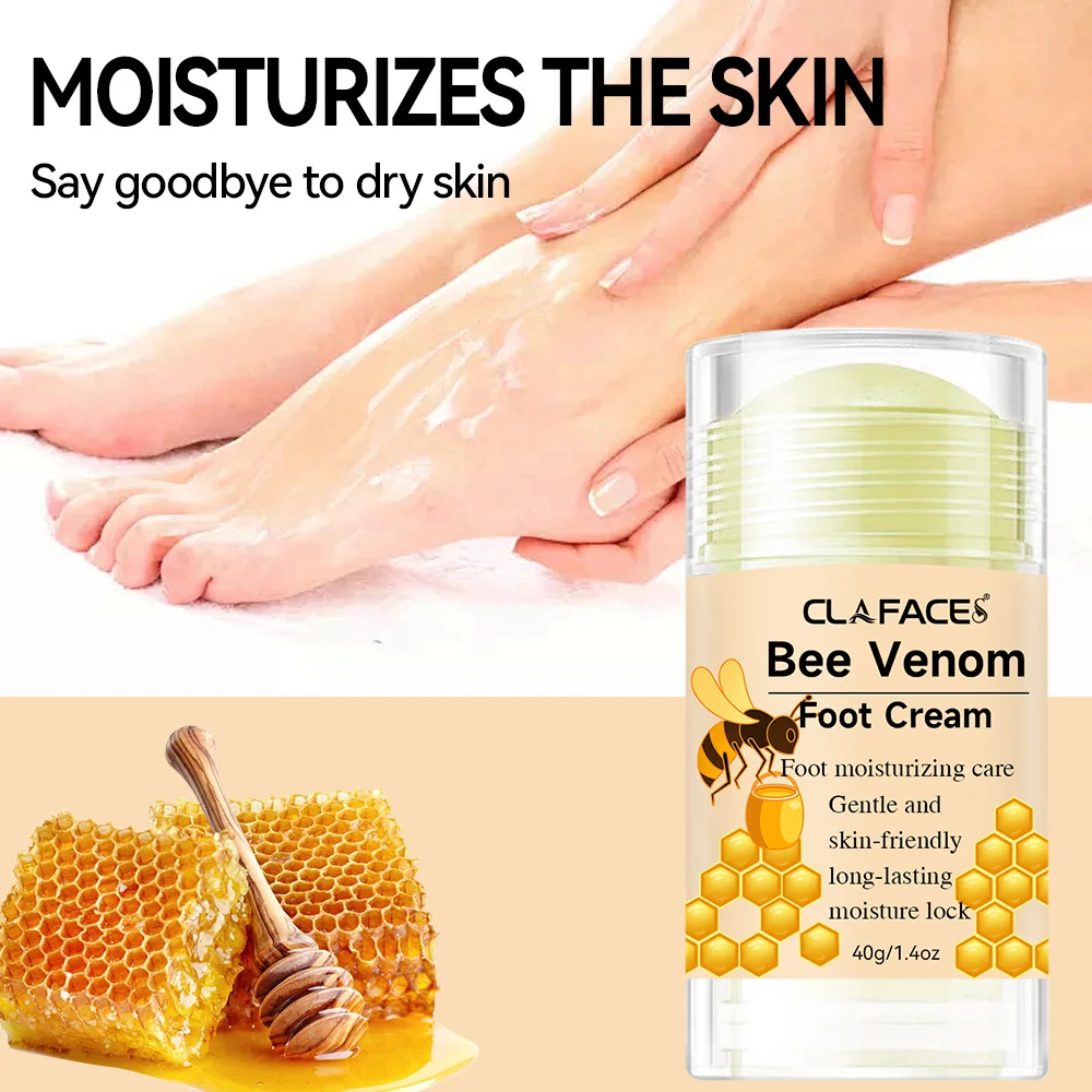 Bee Venom Fast Repair Foot Cream, Deeply Moisturizes Dry Cracked Feet, Exfoliates and Moisturizes Heel Care Stick, Quickly Sooth view 6