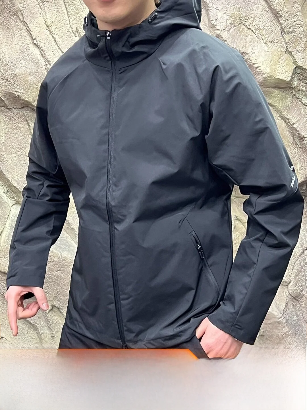 Lightweight Function Three-Proof Thermal Grid Fleece Men's Outdoor Sports Casual Hooded Jacket Coat Polyester Fiber Long Slee...