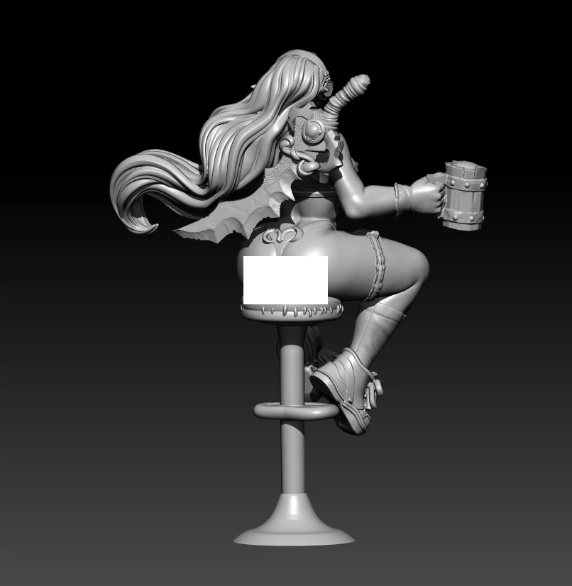 1/24 75mm 1/18 100mm Resin Model Kits Female Beer Warrior Figurine Unpainted No Color RW-756