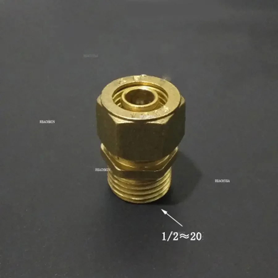 

DN15 1/2" BSP Male Fit 12/16mm ID/OD PEX-AL-PEX Tube Brass Pipe Fitting Coupling Connector Adapter