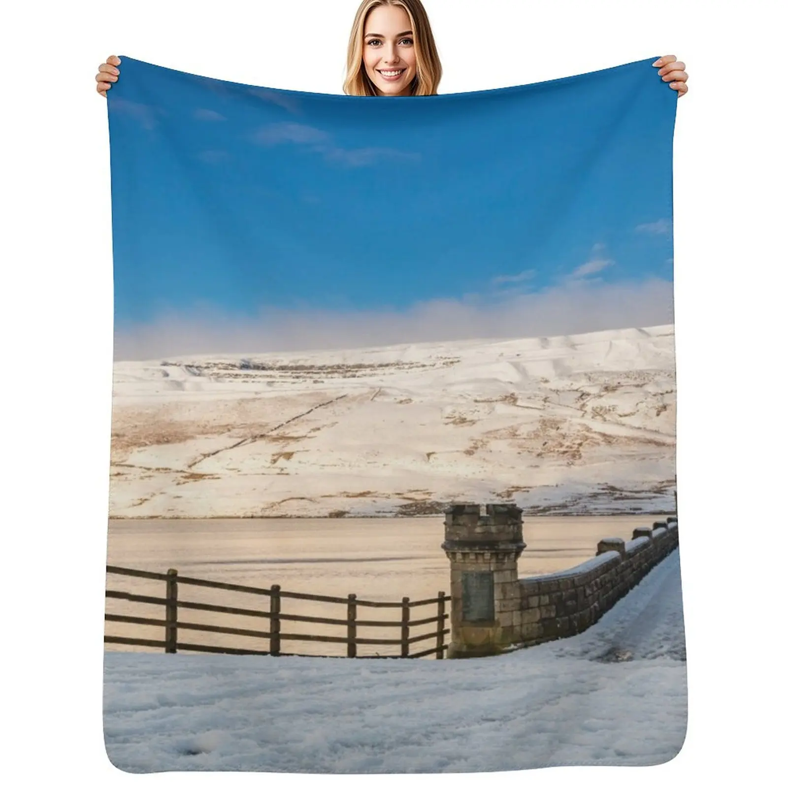 

Snow on the wall Throw Blanket Warm Comfortable Blanket Gift for Parents Friends