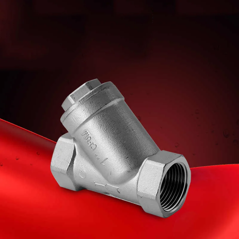 Filtro a forma di Y in acciaio inossidabile 304 DN50 Filettatura interna Filettatura a rete per tubazioni Valvola per schermo filtrante 316L 6/4 minuti 1 pollice