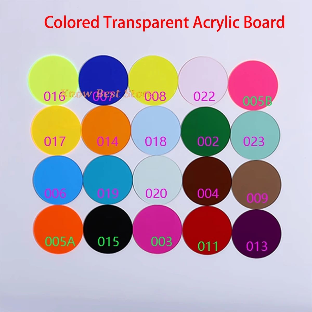 1PCS 3mm Thick Colored Translucent Acrylic Circular Plates In Red, Green, And Orange,Diameter 80/100/150/200mm