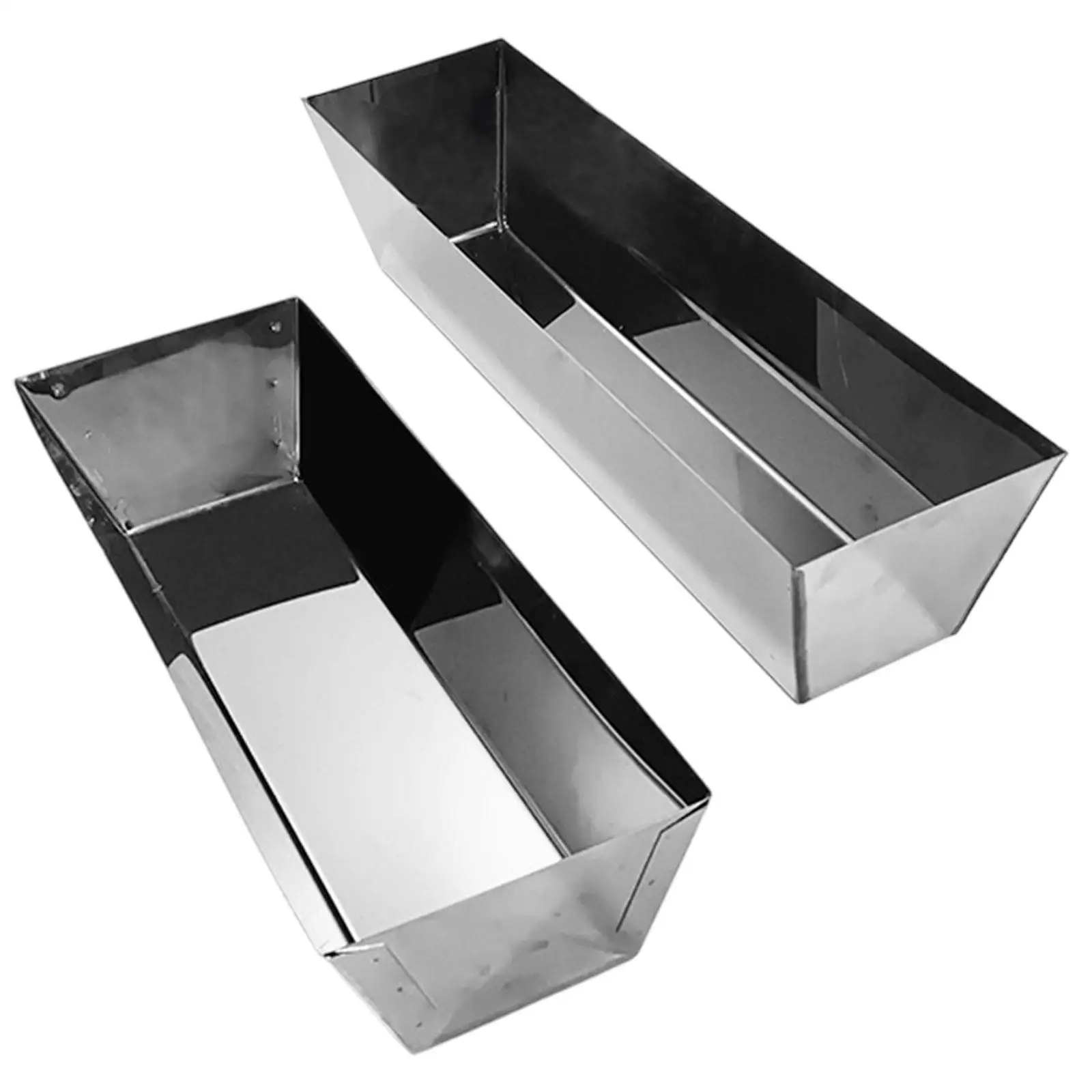 Stainless Steel Mud Pan Handmade Tapered Sides Heavy Duty Sturdy Rustproof