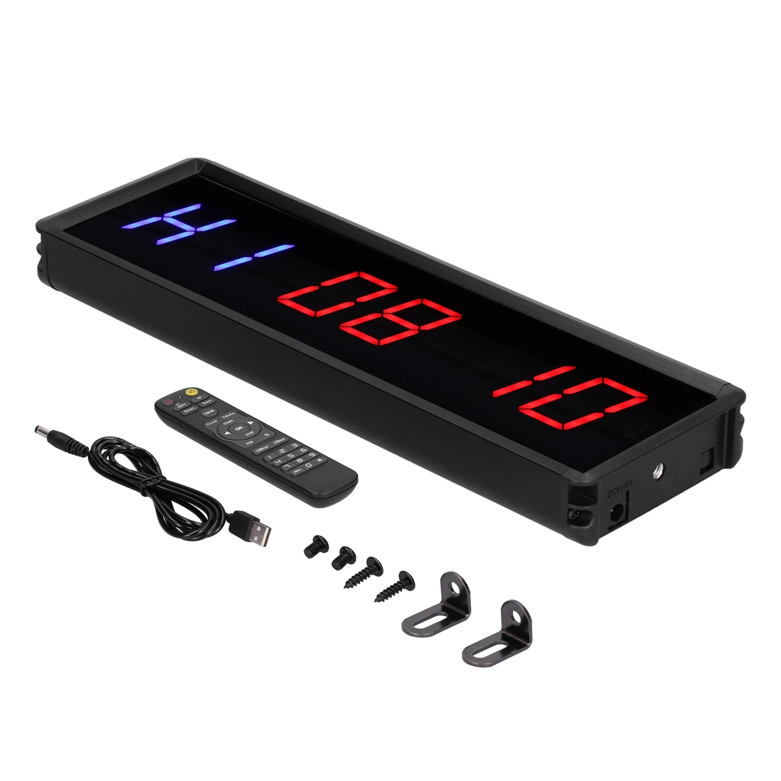 LED Interval Timer Gym Workout Count Down/Up Clock Stopwatch for Fitness Exercising