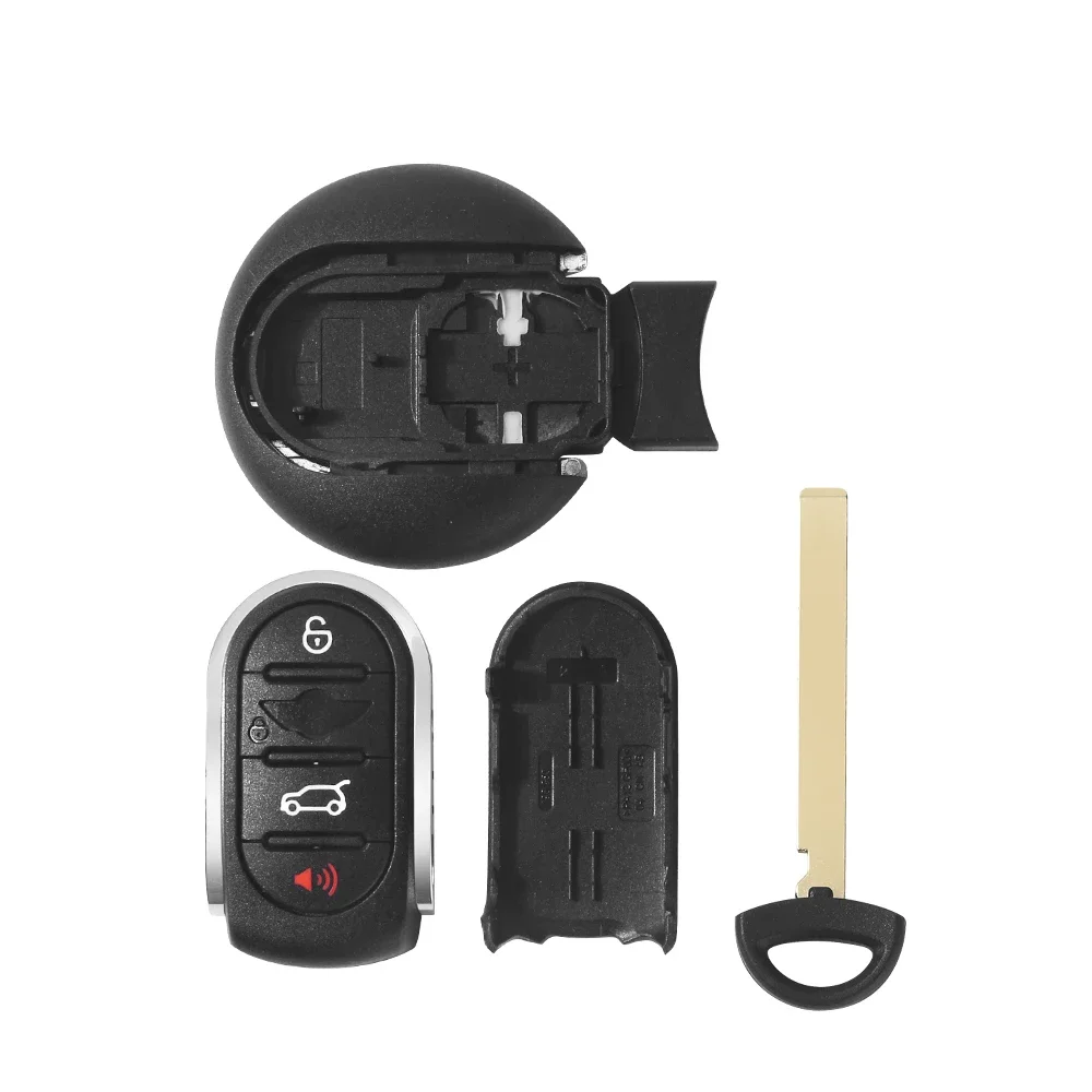 Funda para llave de coche con 3/4 botones, carcasa para mando a distancia inteligente para BMW Mini Cooper F54 F55 F56 F57 F60 2015 2016 2017 2018