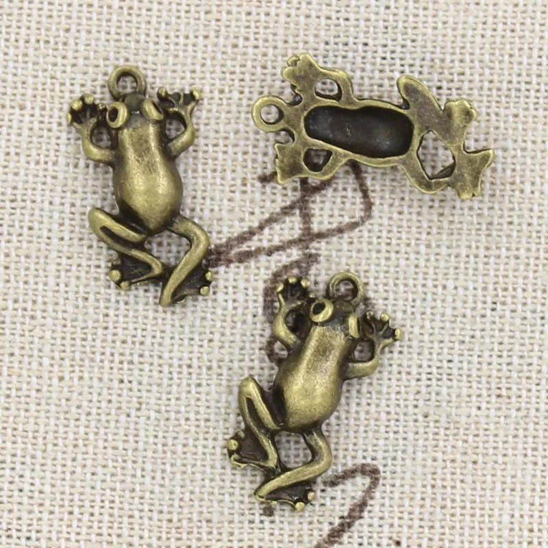 15 sztuk Charms żaba 21x12mm Antique Making wisiorek fit, w stylu Vintage tybetański brąz srebrny kolor, ręcznie robiona biżuteria DIY