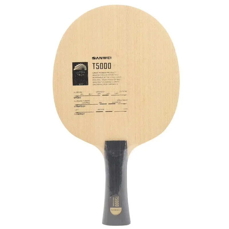 1pcs SANWEI T5000 Table Tennis Blade 5 Wood 2 Carbon Entry Intermediate Ping Pong Blade for Loop Drive with Fast Attack view 6