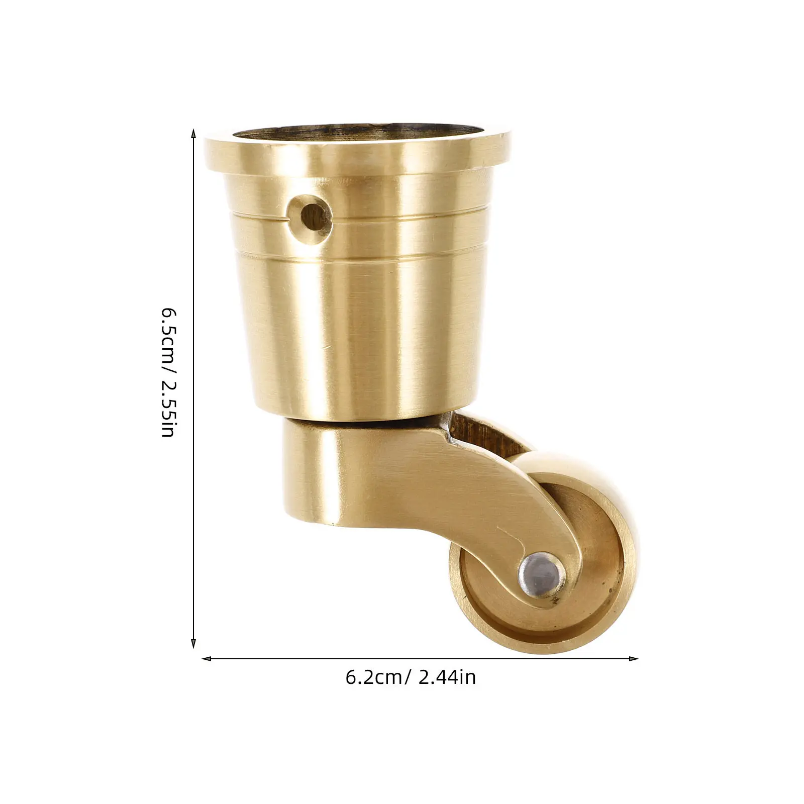 Multi-Use Furniture Caster Wheels Copper Heavy Duty Replacement Cart Caster Wheels Smooth Rolling for Home Furniture