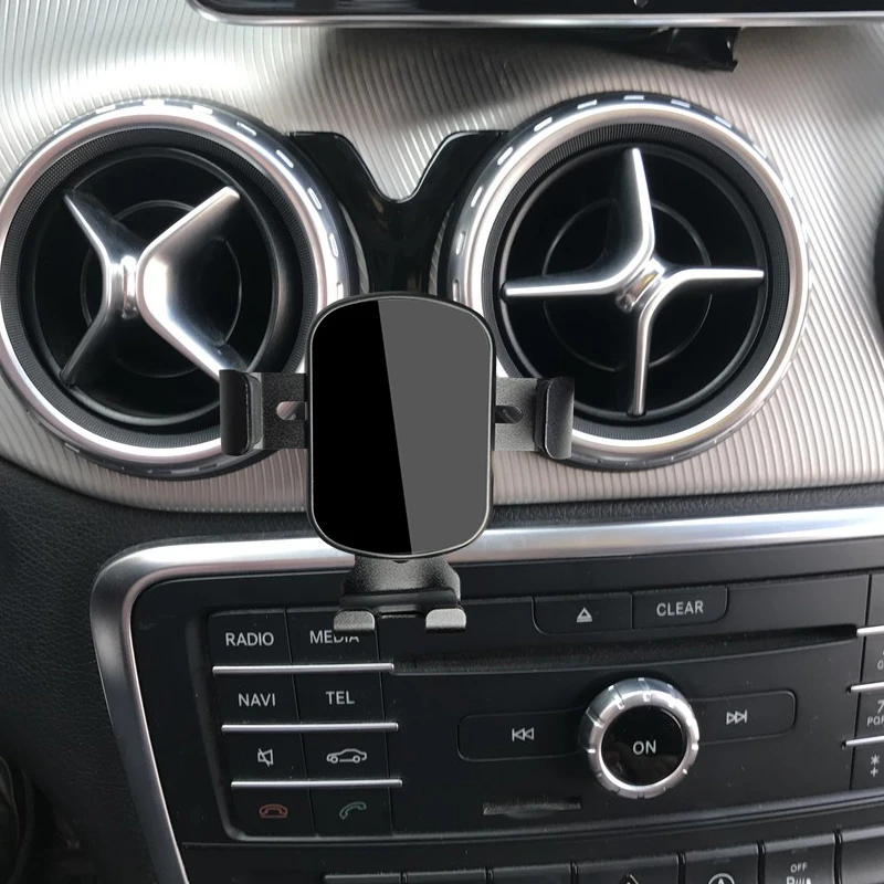 Support de téléphone portable de voiture par gravité pour mercedes-benz GLA X156 2015-2019 classe B CLA C117 support de Smartphone de charge sans fil