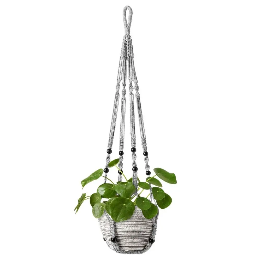

Tray Boho Cotton Rope Hanger Flower Pot Handmade Gardening Plant Hanger Creativity 4 Legs Flower Pot Holder Home
