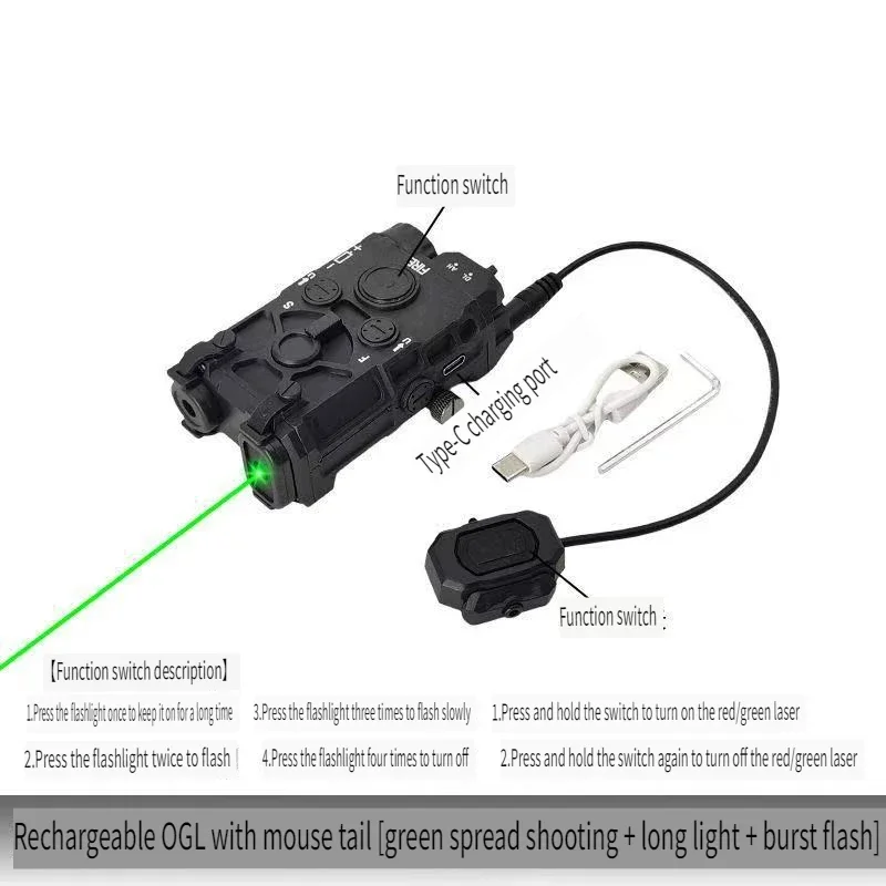 Practical Tactical Container Box, Red & Green Glow Lamp Torch Group, Outdoor Hobby Toy Gadgets