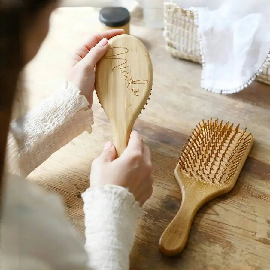 Spazzola per capelli in legno personalizzata pettine con nome personalizzato proposta Souvenir regalo per la festa di compleanno di nozze regalo di