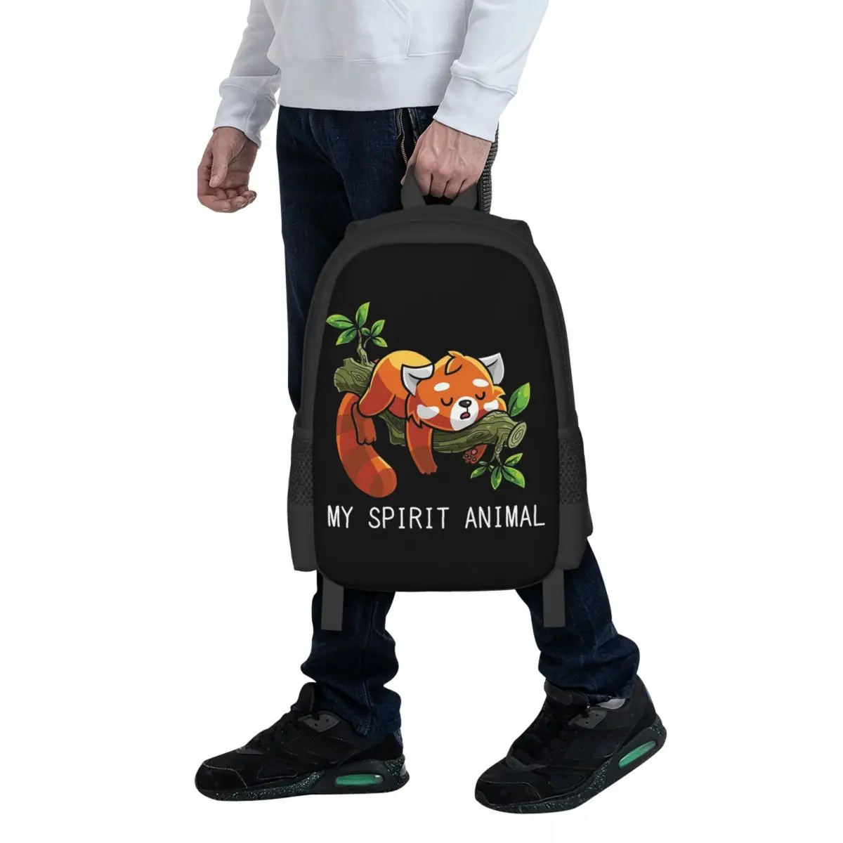 Red Panda Spirit Animal Student Backpack School Bag Hiking Travel Daypack for Boys Girls Fashion Bookbag Shoulder Bags